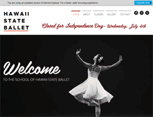 Tablet Screenshot of hawaiistateballet.com